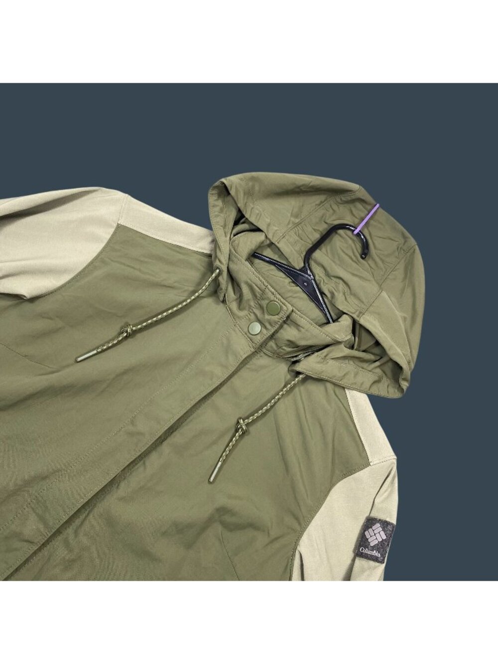 Columbia Womens Olive Hooded Lightweight Jacket Pockets Size XS Outdoor Wear
